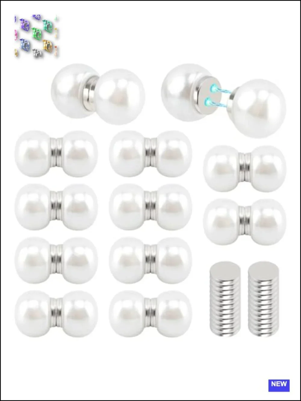 Double Sided Pearl Veil Weights 12 Pairs Hair Pins Outdoor Wedding